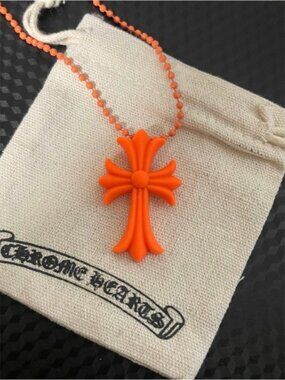 Chrome Hearts Orange Cross Pendant Necklace (BUDLE DEALS!)